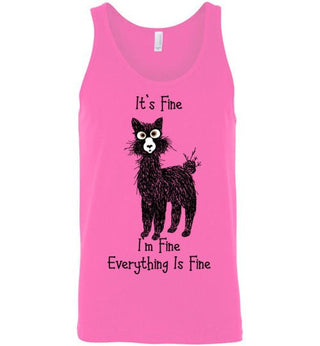 t-shirt: Alpaca I'm Fine Unisex Tank - Choice Alpaca Products-TS.102489309