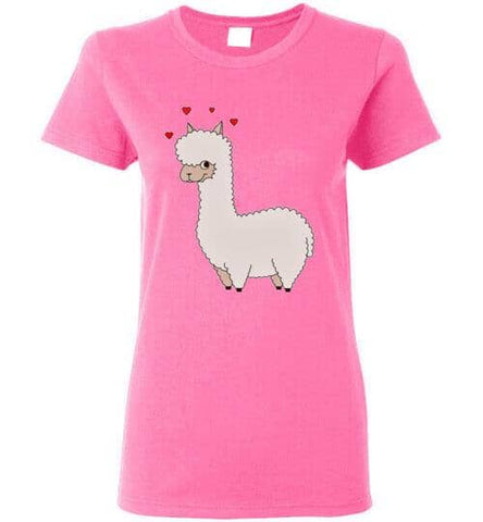 t-shirt: Alpaca Love Gildan Ladies Short-Sleeve Azalea S 
