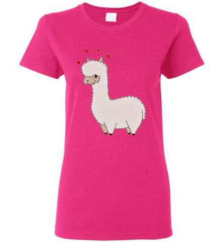 t-shirt: Alpaca Love Gildan Ladies Short-Sleeve Heliconia S 