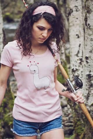 t-shirt: Alpaca Love Gildan Ladies Short-Sleeve - Choice Alpaca Products-TS.99057984