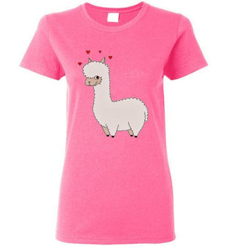 t-shirt: Alpaca Love Gildan Ladies Short-Sleeve - Choice Alpaca Products-TS.99058014