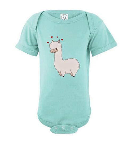 t-shirt: Alpaca Love Infant Fine Jersey Bodysuit Onesie Chill NB 