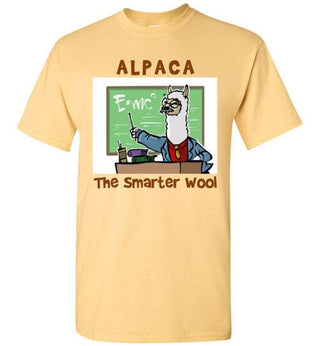t-shirt: Alpaca The Smarter Wool Gildan Short-Sleeve Yellow Haze S 