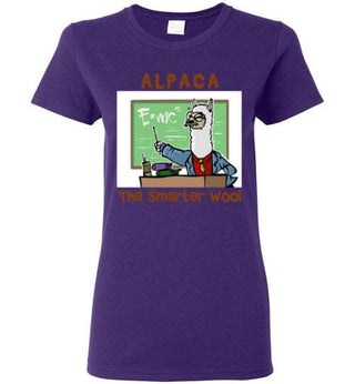 t-shirt: Alpaca The Smarter Wool Ladies Short-Sleeve - Choice Alpaca Products-TS.103593489