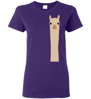 t-shirt: Alpaca Watching Gildan Ladies - Purely Alpaca