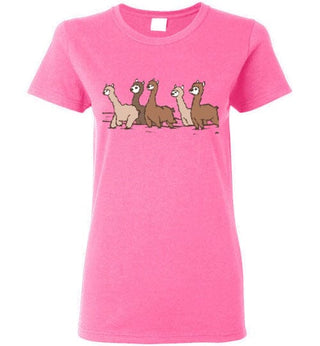 t-shirt: Curious Alpacas Gildan Ladies Short-Sleeve Shirts & Tops Azalea S 