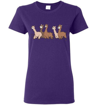 t-shirt: Curious Alpacas Gildan Ladies Short-Sleeve - Choice Alpaca Products-TS.102494127