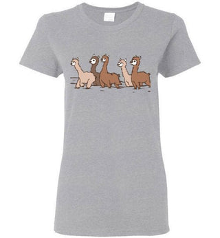 t-shirt: Curious Alpacas Gildan Ladies Short-Sleeve - Choice Alpaca Products-TS.102494139