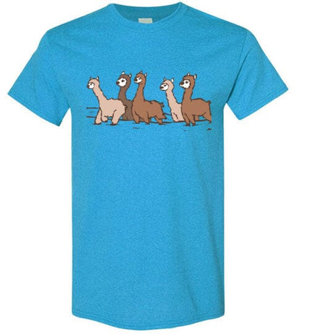 t-shirt: Curious Alpacas Gildan Short-Sleeve Shirts & Tops Heather Sapphire S 