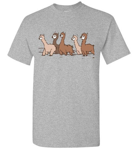 t-shirt: Curious Alpacas Gildan Short-Sleeve Shirts & Tops Sports Grey S 
