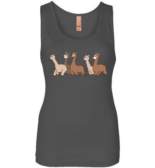 TS.102494182-t-shirt: Curious Alpacas Next Level Womens Jersey Tank