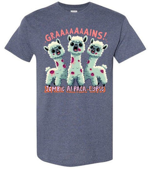 TS.104553591-t-shirt: Halloween GRAINS Zombie Alpaca-lypse Gildan Short-Sleeve T-Shirt