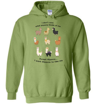 t-shirt: I Want Alpacas to Like Me Gildan Heavy Blend Hoodie Kiwi S 