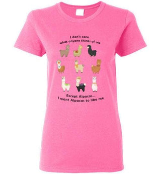 TS.101354977-t-shirt: I Want Alpacas to Like Me Gildan Ladies Short-Sleve