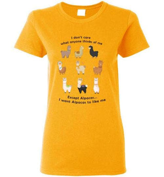 TS.101354994-t-shirt: I Want Alpacas to Like Me Gildan Ladies Short-Sleve