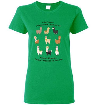 TS.101355000-t-shirt: I Want Alpacas to Like Me Gildan Ladies Short-Sleve