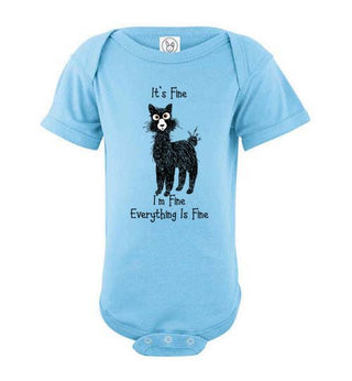 t-shirt: I'm Fine Alpaca Infant Fine Jersey Bodysuit Onesie - Choice Alpaca Products-TS.102489445