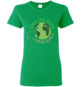 t-shirt: Save the Earth Wear Alpaca - Ladies Cut - Purely Alpaca