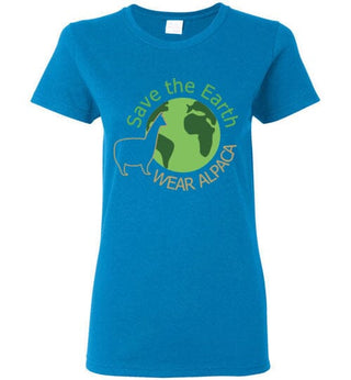 t-shirt: Save the Earth Wear Alpaca Ladies Short-Sleeve - Choice Alpaca Products-TS.103593332