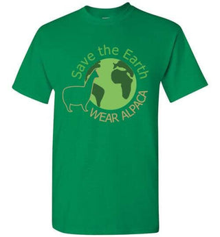 TS.84710954-t-shirt: Save the Earth Wear Alpaca - Short-Sleeve