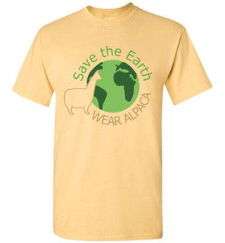 TS.84710960-t-shirt: Save the Earth Wear Alpaca - Short-Sleeve