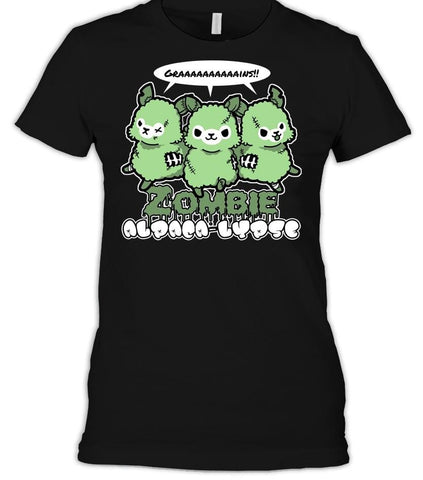 t-shirt: Zombie Alpaca-lypse! Womens cut - Purely Alpaca