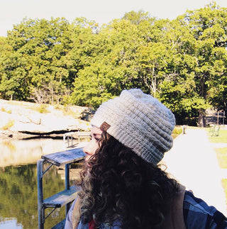 Textured Alpaca Slouch Beanie - Choice Alpaca Products-NEAFP-textured-brown