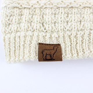 Textured Alpaca Slouch Beanie - Choice Alpaca Products-NEAFP-textured-white