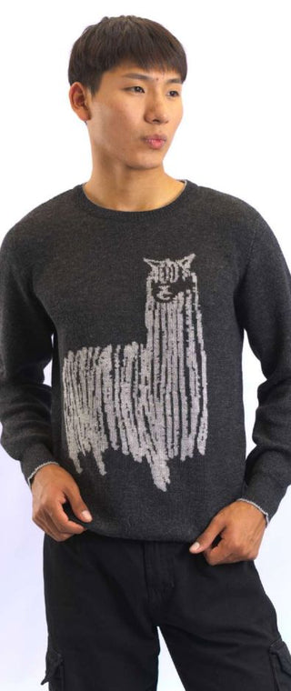 Watchful Sire 100% Baby Alpaca Mens Sweater Sweater 
