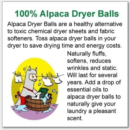 Wet Felted USA Alpaca Dryer Balls Home Goods 