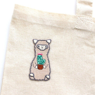 ww_alpaca_cactus_patch-Wild Whimsy Alpaca Cactus Iron-on Patch