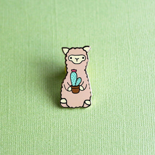 ww_alpaca_cactus_pin-Wild Whimsy Alpaca Cactus Pin