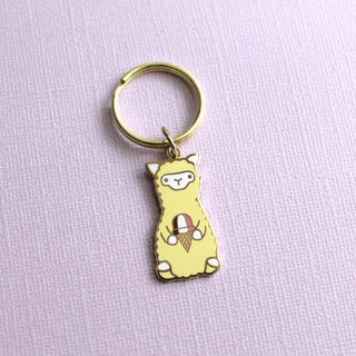 ww_alpaca_icecream_keychain-Wild Whimsy Alpaca Ice Cream Keychain