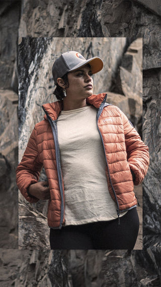 Women's Alpafill Puffer Alpaca Jacket - Choice Alpaca Products-WOMALPMAUHPUPRKXS